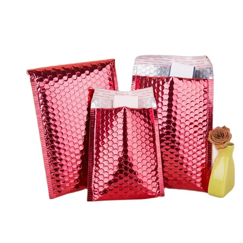 20PCS  Gold Padded Shipping Envelope Metallic Bubble Mailer Gold Aluminum Foil Gift Bag Packing Wrap