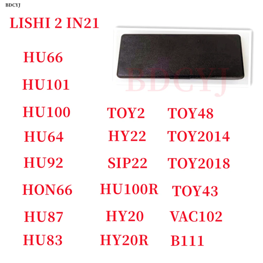 Lishi 2 In 1 Tool HU66 HU101HU87 HU83 HU92 HU100 HY22 HU64 TOY2018 HU162T8 VAG2015 TOY2 SIP22 VA2T HON66 HU100R VAC102 B111