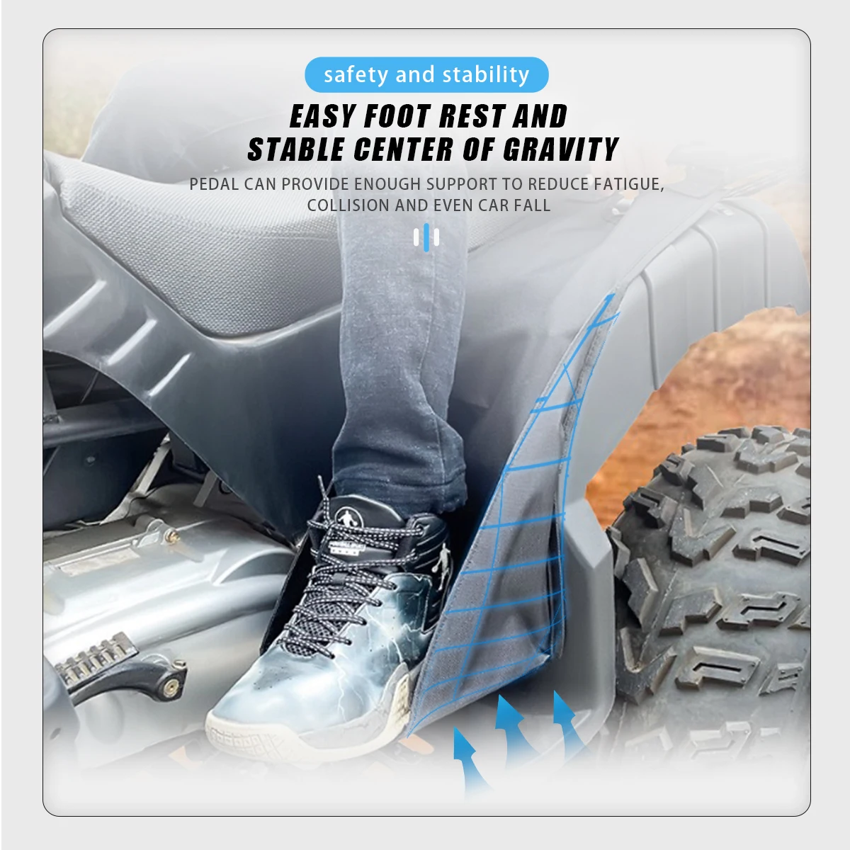 

For ATV UTC Snowmobile For Polaris Scrambler 850/ XP 1000S Motor Universal Motor Foot Thicken Heighten Pedal Pads