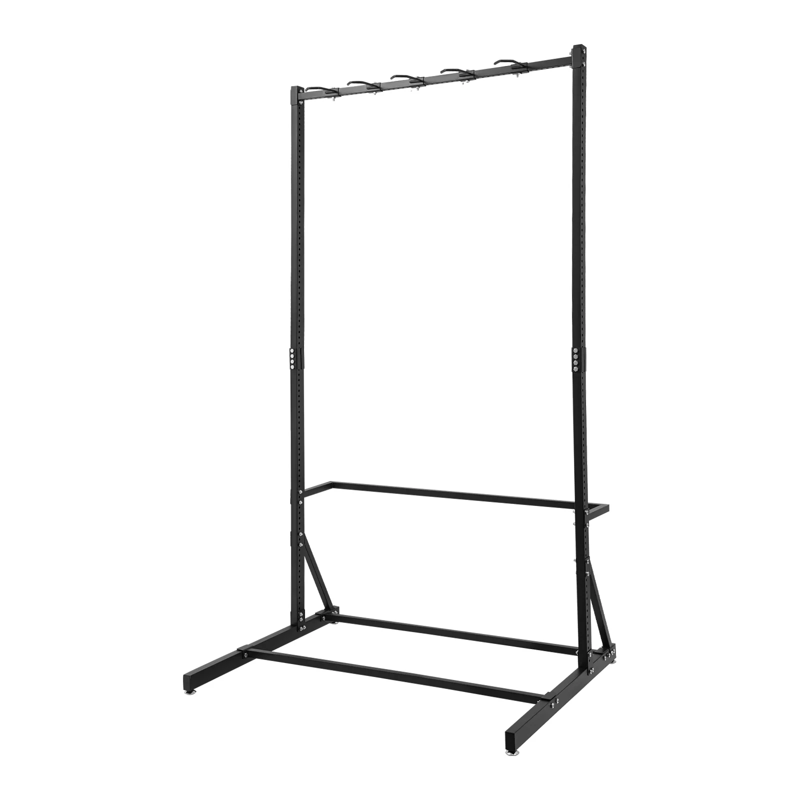 Schwarzes 5-Fahrrad-Aufbewahrungsregal aus Eisen, 330 Pfund, vertikaler Fahrrad-Organizer für Garage, Keller, Fahrrad-Reparaturwerkstatt