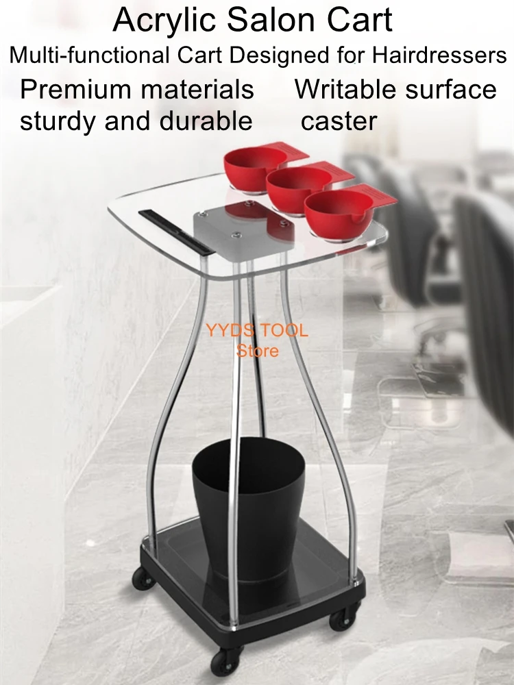 Acrylic Hair Dye Tray with Bucket Salon-Grade Portable Hair Dyeing Tool Features Magnetic Bowl