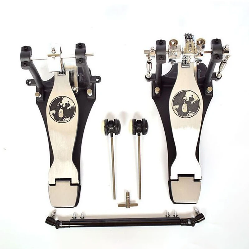 Drum Set Double Treading Hammers Pedal Double Chain CAM Pedal Percussion Instruments Accessories Universal Drums Set Hammer