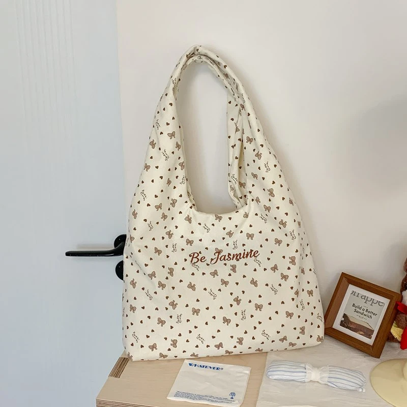 

Korean StyleinsWomen's Corduroy Tote Bag Casual style college student daily shoulder bag, versatile commuter tote bag