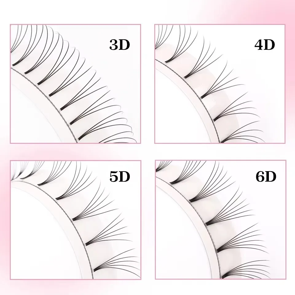 Lashrujade Short Stem Premade Fans 3D 4D 5D 6D Eyelash Extension Soft Naturl Russian Volume Fans Eyelash Long Stem Makeup Lashes