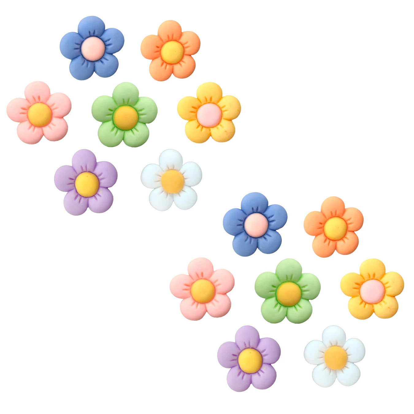 7-28pcs ​Colorful and Beautiful Flowers for Shoe Charms Accessories for Classic Clog Shoe Decoration for Kids Party Gifts