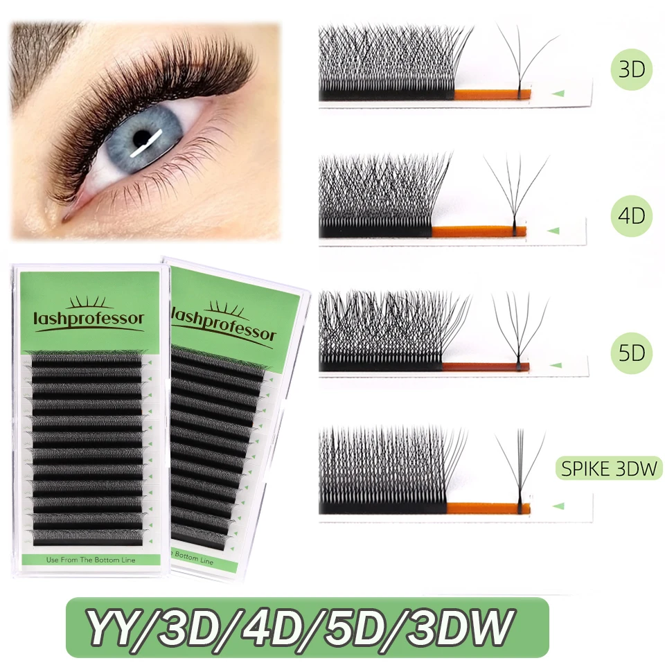 

YY Volume Lashes W Shape Eyelash Extensions Cilios Faux Mink 3D 4D 5D Hand Woven Spike Premade Volume Lashes Easy Fans Extension