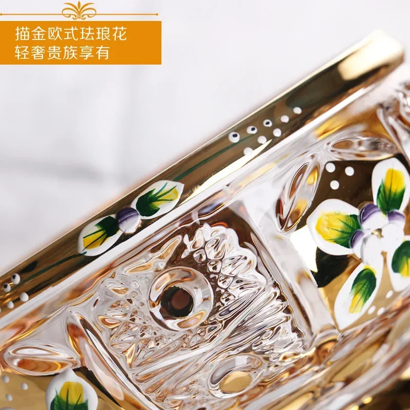 DSA crystal glass fruit plate fruit bucket vase sugar tank dried fruit snack box living room decoration