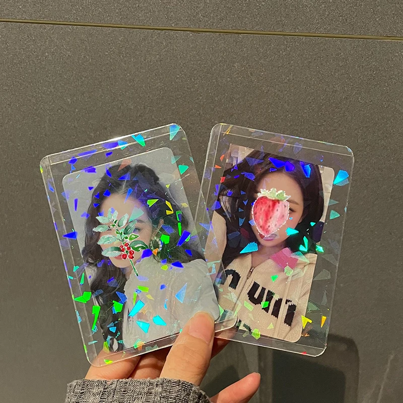 10pcs Kpop Photocard Toploader Photo stars and heart Card Sleeves Idol Photo Cards dustproof Protective Case