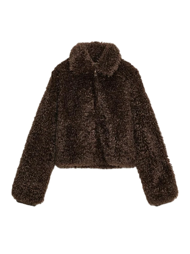 ربيع 2026 Faion جلد رقيق Fce سستة Jaet ort ملابس خارجية للنساء طويلة Sve الوقوف صالح الأوروبي Sle