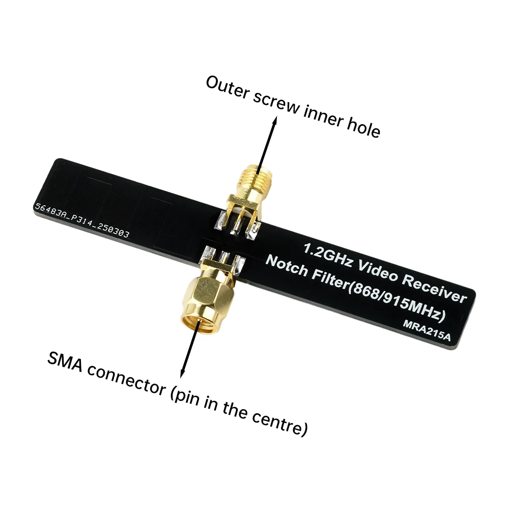 1.2GHZ VRX NOTCH 868/915MHZ Filter RF Signal Low Noise Amplifier Filter for Image Transmission Video Receiver Antenna