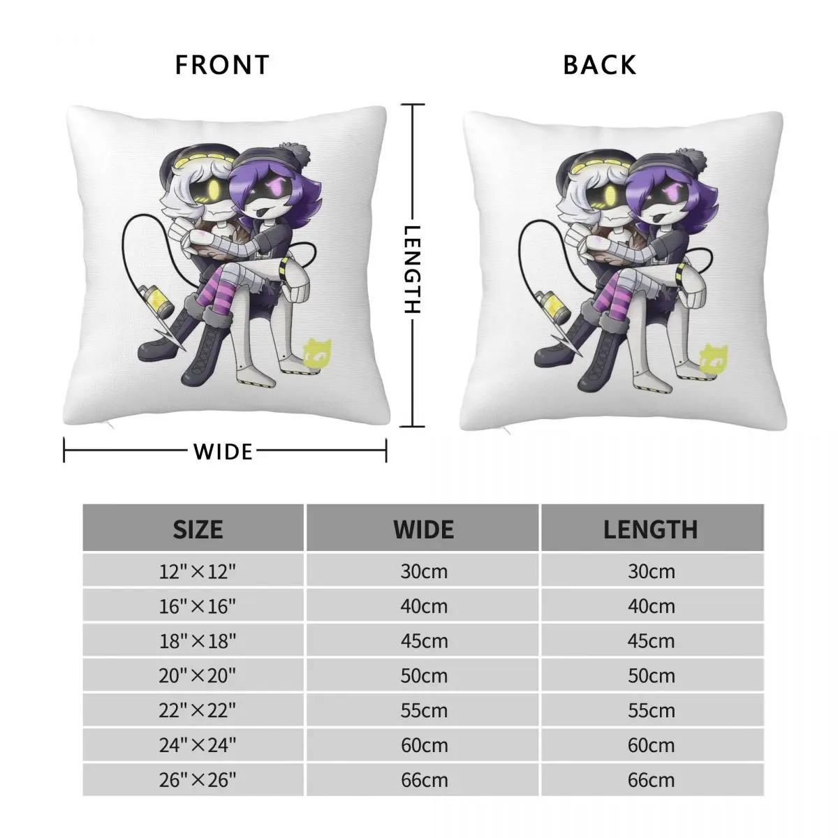 N Uzi Doorman Murder Drones Pillowcase Polyester Linen Velvet Printed Zip Decor Pillow Case Sofa Seater Cushion Cover 18