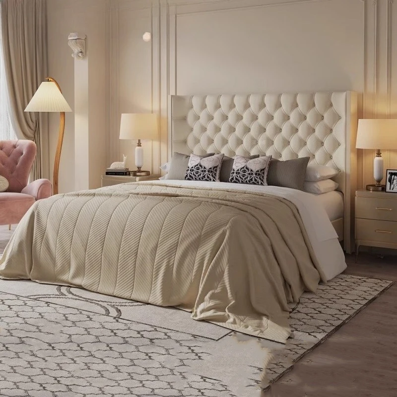 Modern Aesthetic Bed Unique Leg Support Double Luxury Bed Lounge Storage Space Cama De Lujo Para Dormitorio Home Furniture