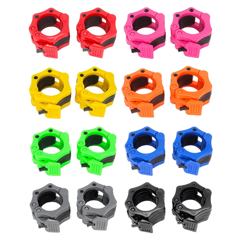 25mm Spinlock Collars Barbell Collar Lock Clips Weight lifting Bar Gym Dumbell Clamp Spring Clips Weight Lifting Lock