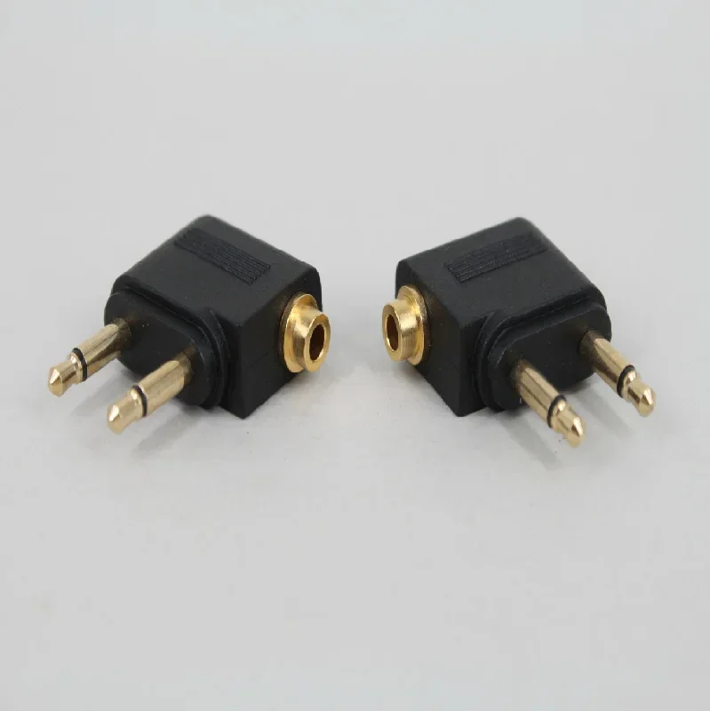 For Airline Airplane Travel Earphone 3.5mm Jack Audio Headphone Converter Adapter Headset Connector Plug Adaptor