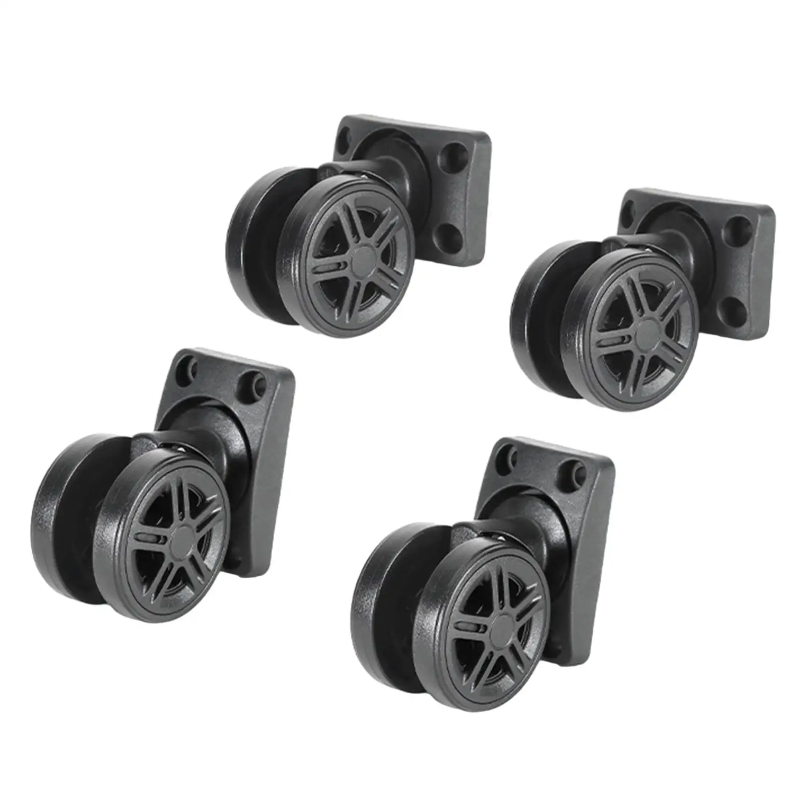 4Pcs Luggage Wheels Replacement Repair Parts Accessories Flexible Black Travel Case Caster Swivel Wheels Travel Bag Wheels