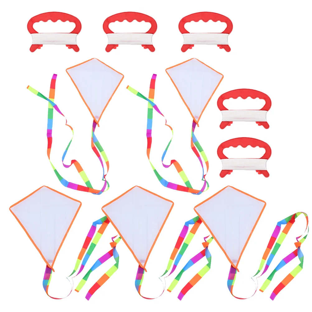 5 sets kleine draadbord peuter kinderen speelgoed decoreren witte kleur vlieger plastic vliegers grappige tekening doe-het-zelf schilderen