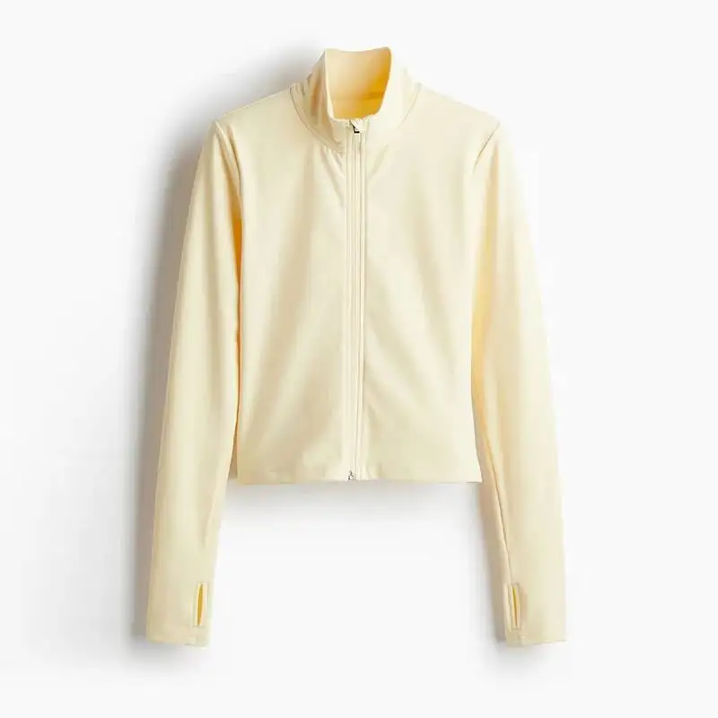 

New Butter Yellow Fiess Suits For Women Long Sleeve Zipper Yoga Tight Top Elastic Shorts 2 Pieces Sets Bodybuild Outfit