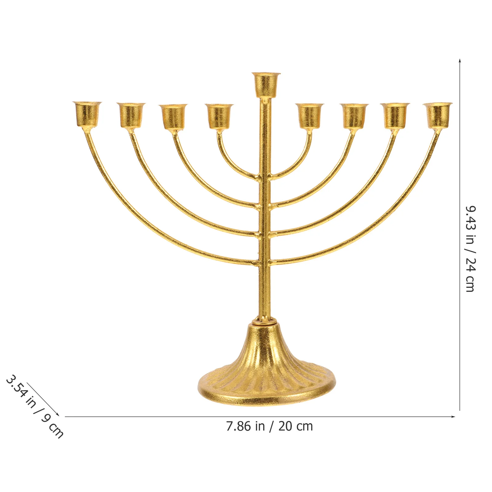 

Jewish Holder 9-Branch Metal Candlestick Party Decoration Hanukkah Festival Ornament Religious Candlesticks