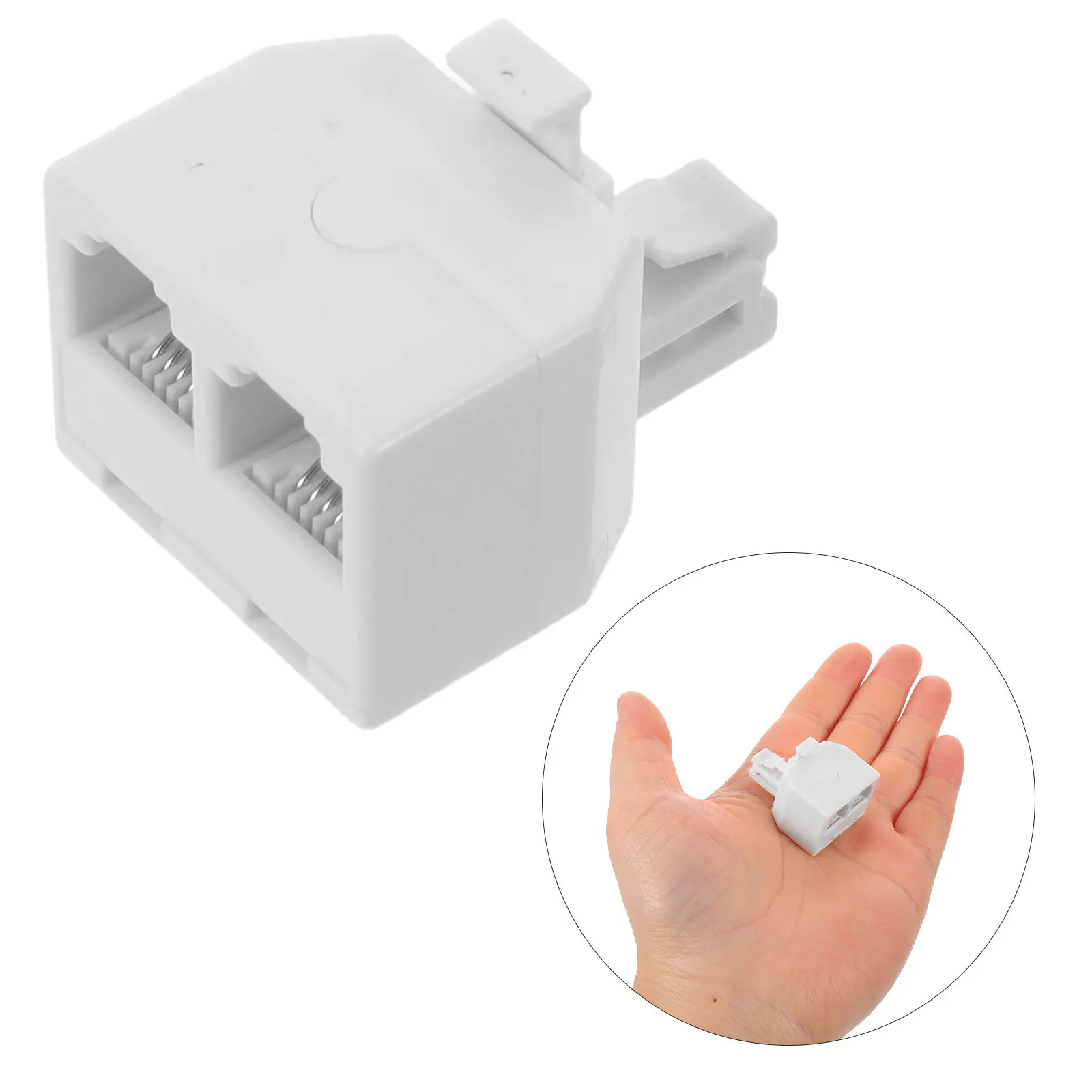 10Pcs Telephone Line Splitter 1 Male to 2 Female Rj11 6p4c Phone Adapter Dual Port Modular Cable Splitter for Landline Phones
