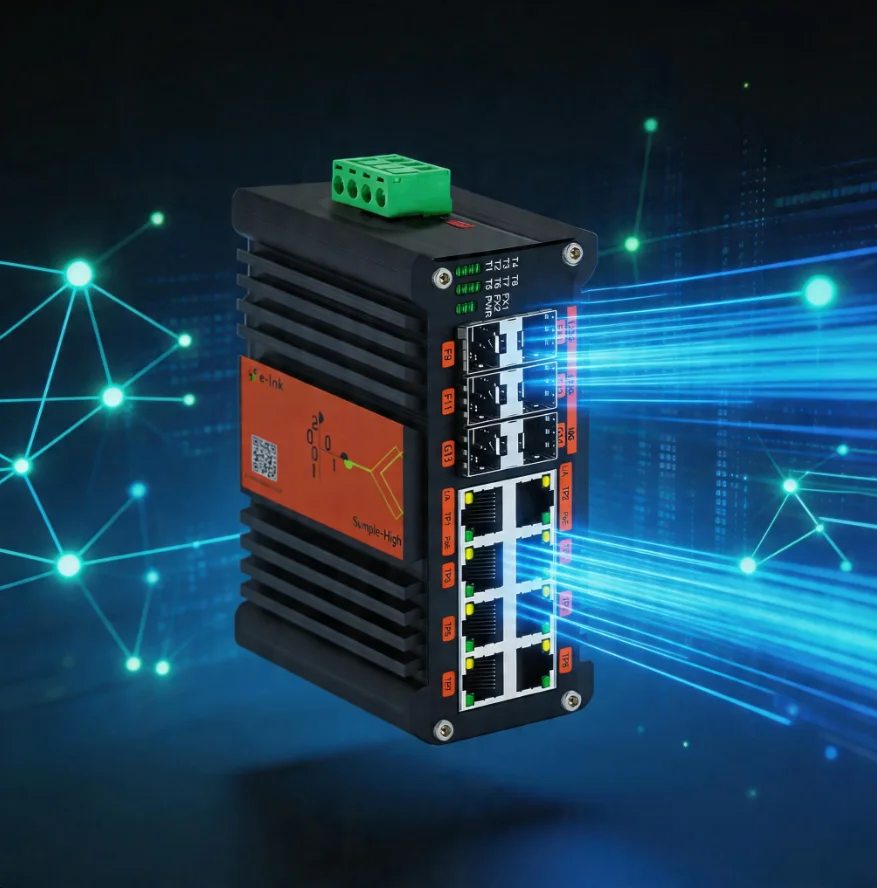 Sfp+ 10G Managed Switch 8 Port - สำหรับ E-link LNK-TH2408MP สวิตช์อีเธอร์เน็ตแบบจัดการได้ Gigabit PoE