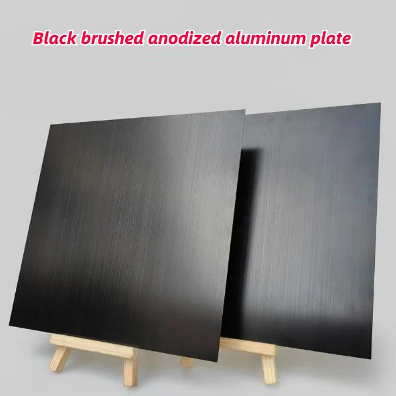 

0.5/0.8/1.0/1.5/2.0mm Black Brushed Anodized Aluminum Plate Aluminum Alloy Flat Plate 100x100mm 200x200mm 200x300mm 300x300mm