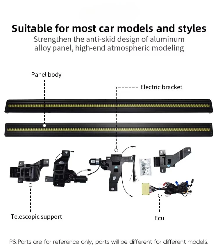 Hot Sale Accessories Power Aluminium Alloy Threshold Vehicle Running Board for Suv Electric Side Step LED Light