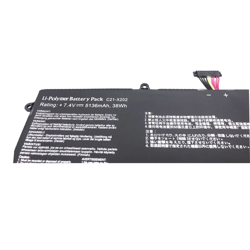 Imagem -06 - Lmdtk Nova Bateria do Portátil C21-x202 para Asus Vivobook S200 S200e X201 X201e X202 X202e S200e-ct209h S200e-ct182h S200e-ct1 5136mah