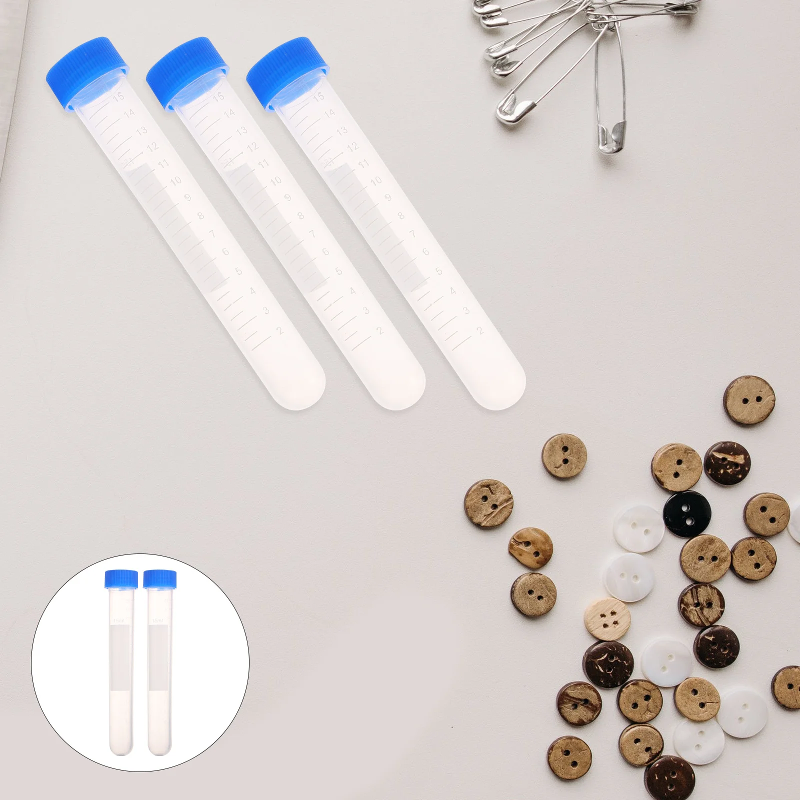 

20Pcs Sewing Needle Box Transparent Plastic Storage Bottle Portable Needle Tube Holder for Embroidery Craft Jewelry Beads