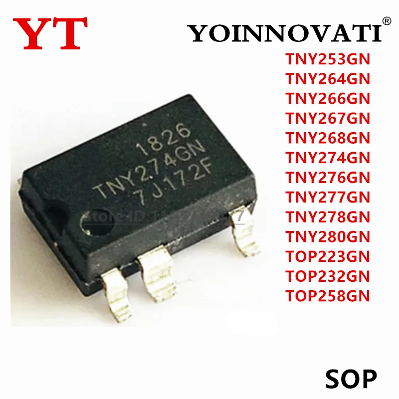10PCS TNY253GN TNY264GN TNY266GN TNY267GN TNY268GN TNY274GN TNY276GN TNY277GN TNY278GN TNY280GN TOP223GN TOP232GN TOP258GN
