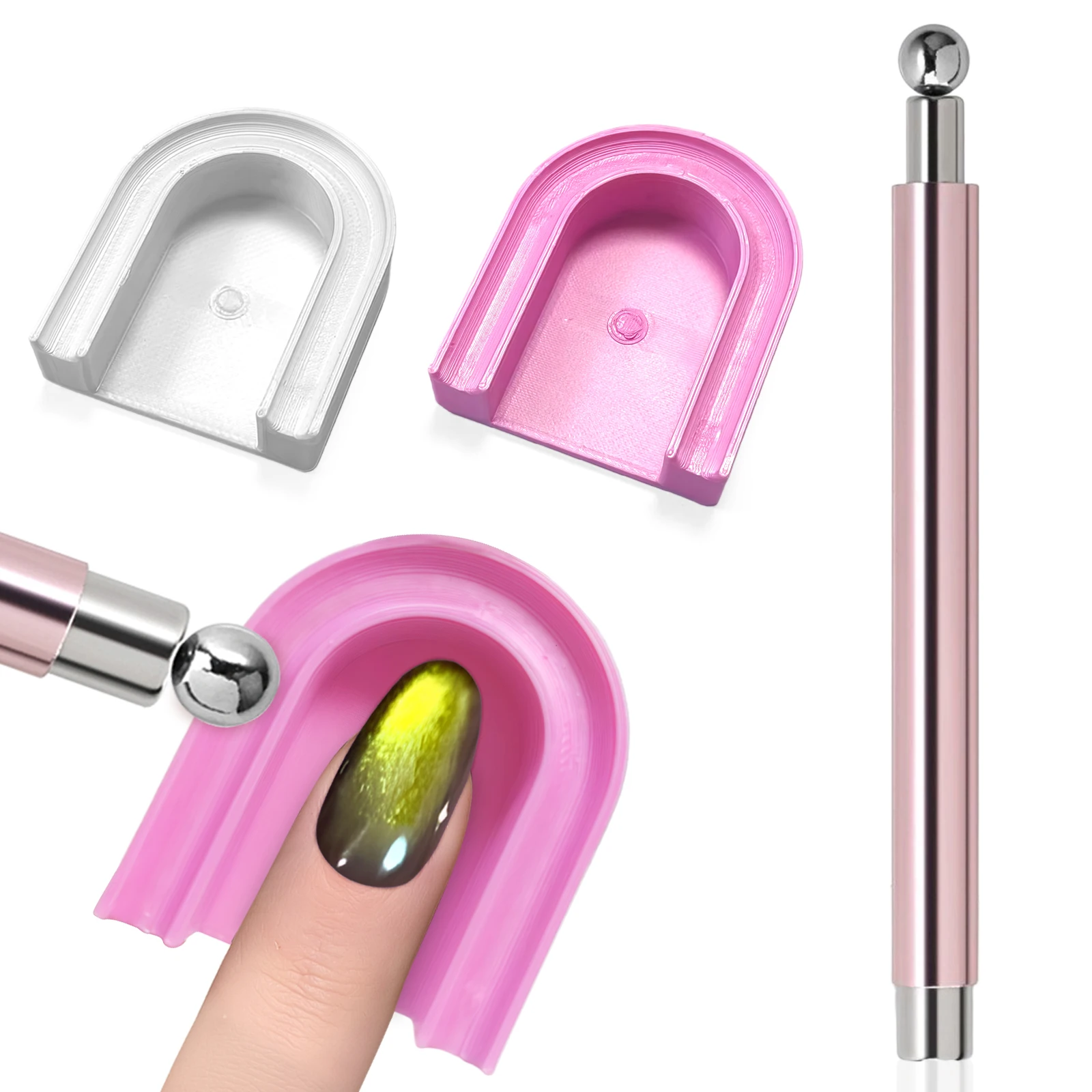 Cat Eye Nail Magnet Assistant Holder Pad for Nail Art Magnetic Gel Polish Guide Tool Beginner DIY Magnetic Nail Helper