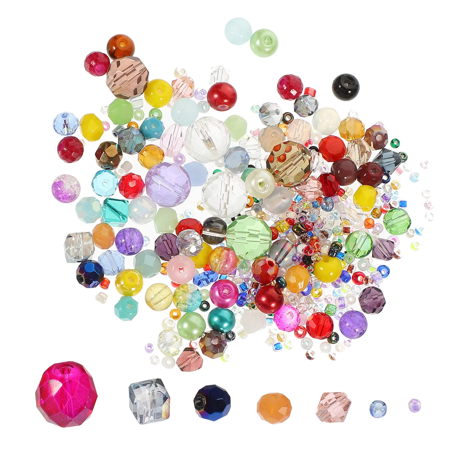 

1 Bag Of Crystal Glass Beads Jewelry Making Diy Loose Spacer Beads For Bracelet Necklace Craft Accessories Handmade Gift