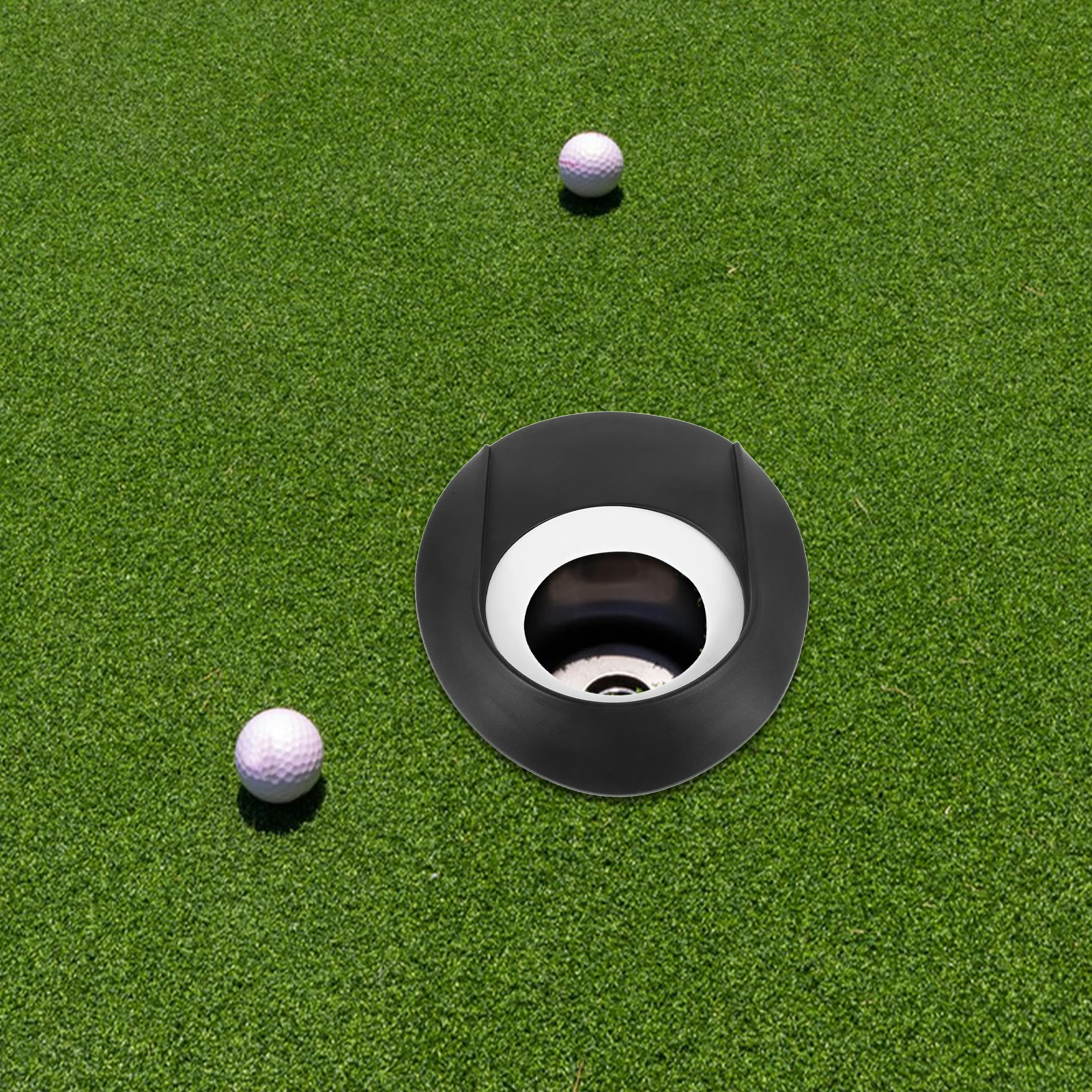 

Indoor Golf Putting Mat with Removable Plastic Putting Cup Compact Space Saving Design for Skill Improvement Practice Hole