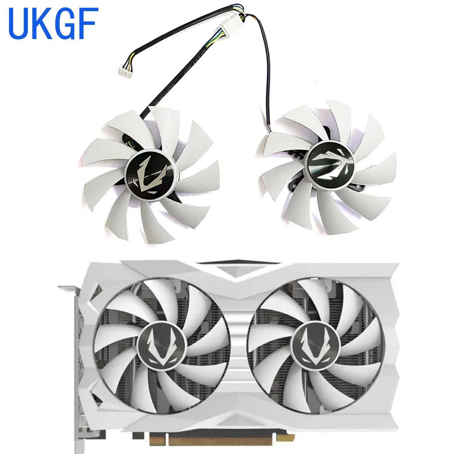 

Brand new 87MM 4PIN GA92S2U GA92A2H suitable for Zotac Rtx2060 2060S 1660 1660S 1660ti Amp white graphics card fan