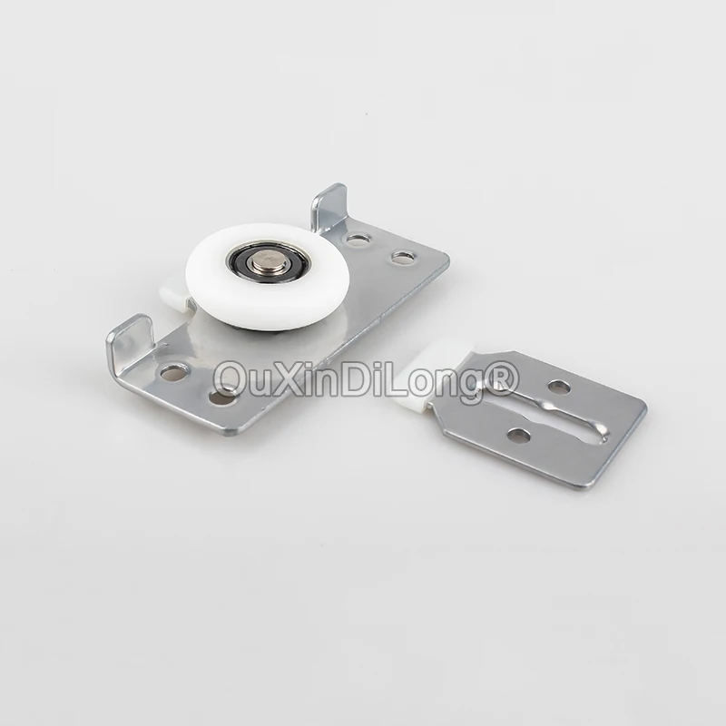 8Sets Furniture Wardrobe Pulleys Cupboard Closet Sliding Door Roller Wheels Nylon Hanging Upper & Lower Kit FG1181