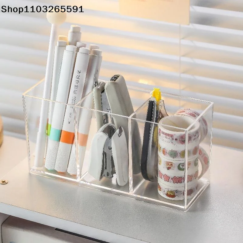 1/2/3 Slots For Vanity Makeup Brush Storage Box Makeup Brush Holder Organizer Clear Cosmetic Brushes Container Storage