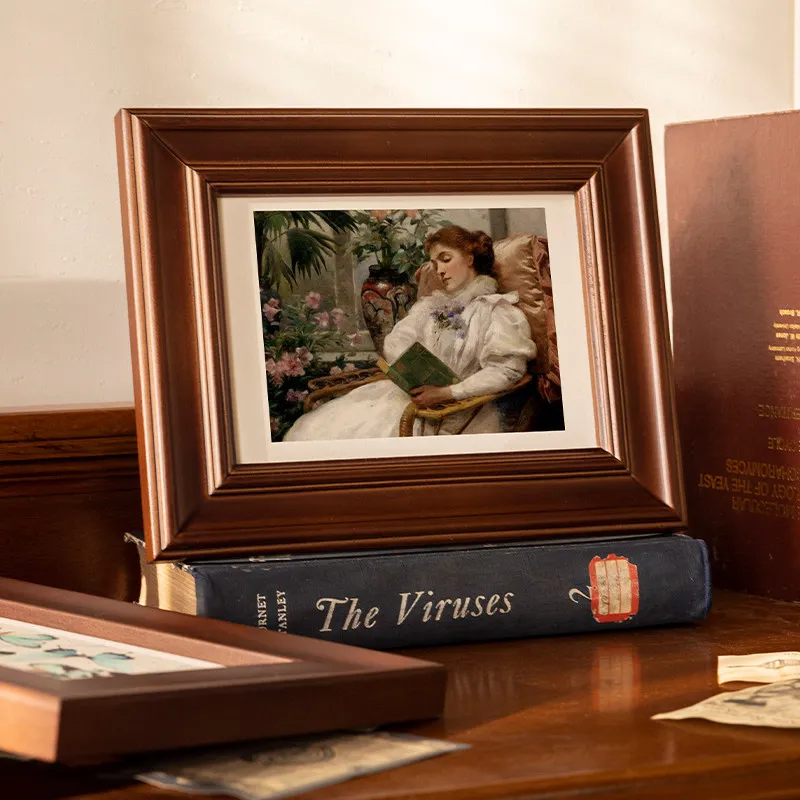 A high-end American-style photo frame made solid wood hung wall marco de fotos room decoration Picture marcos para cuadros frame