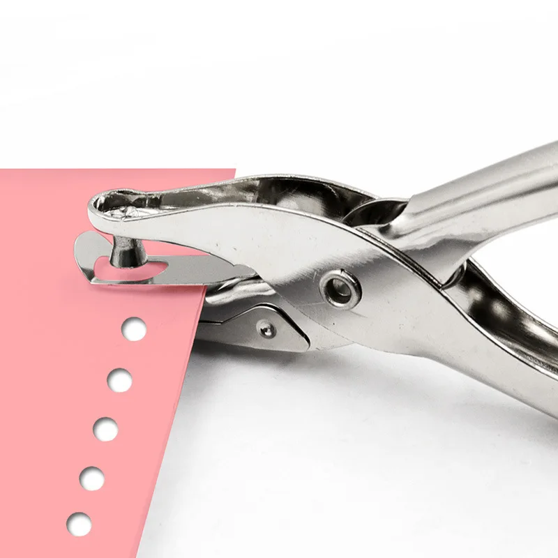 Paper punching pliers, single hole diameter 6mm/3mm punch 1-8 pages of paper , one-handed grip