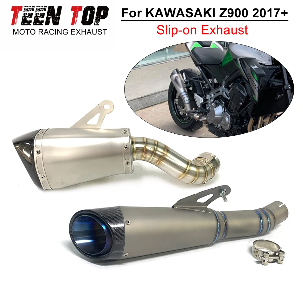 

Выхлопная труба (слип-он) для мотоцикла Kawasaki Z900, титановый сплав/нержавеющая сталь, соединительная трубка, для Z900 2017+