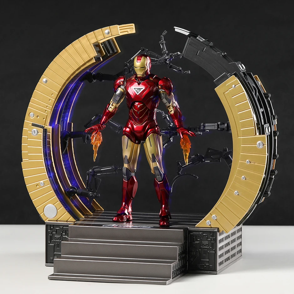 ZD Iron Man MK6 with Suit-up Gantry PVC Action Figure with Accessories