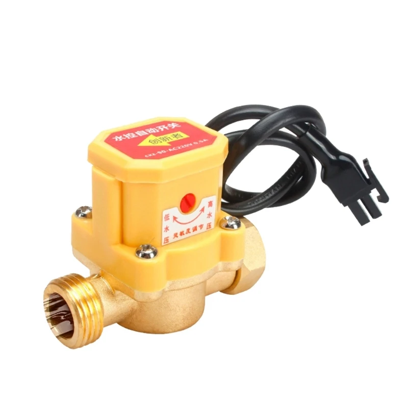 G1/2 To G1/2/G3/4 To G1/2 Thread Connector Circulation Pump Automatic Water Flow Sensor Switch Easy Installation Durable