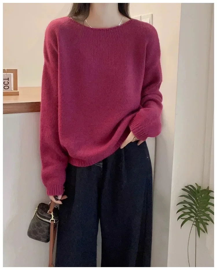 Cashmere Sweater Women High Quality Round neck Loose Thick Sweater Large size Pullover Shirts Winter Winter sweater woman