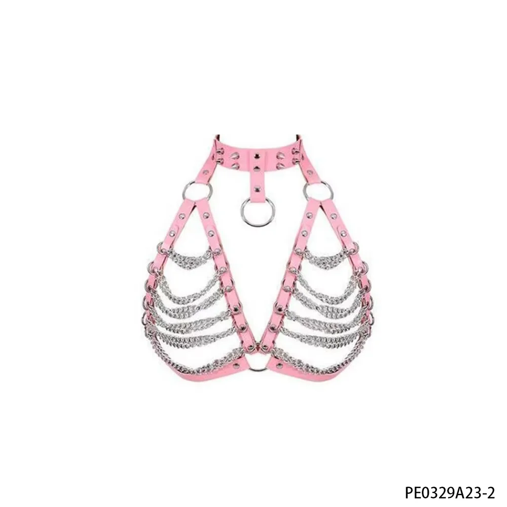 مشد على طراز الدنيم من سلسلة PESENAR الوردية، طليعي وملفت للنظر، عنصر جريء يظهر نمطًا فرديًا