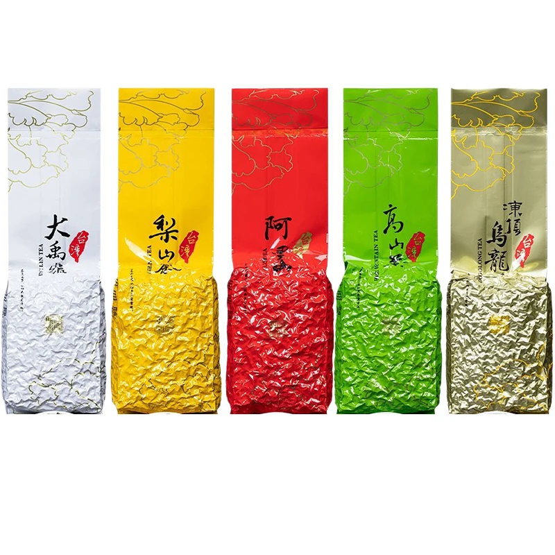 Summer Hot Sale Oolong Teabag Colorful Aluminum Foil Bag Can Be Custom Word DongDing Oolong ALiShan GaoShan Oolong 150g Series