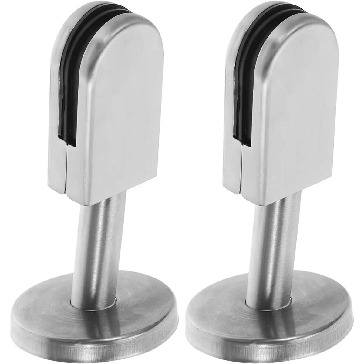 2Pcs Glass Partition Support Clamp Stainless Steel Adjustable Holder for Tempered Glass Shelves Railing Brackets Fixing