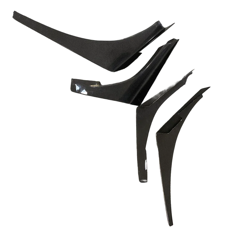For 2006-2007 Lancer Evolution EVO 7-9 Vtx Universal Canards (4pcs/set) CF Carbon Fiber