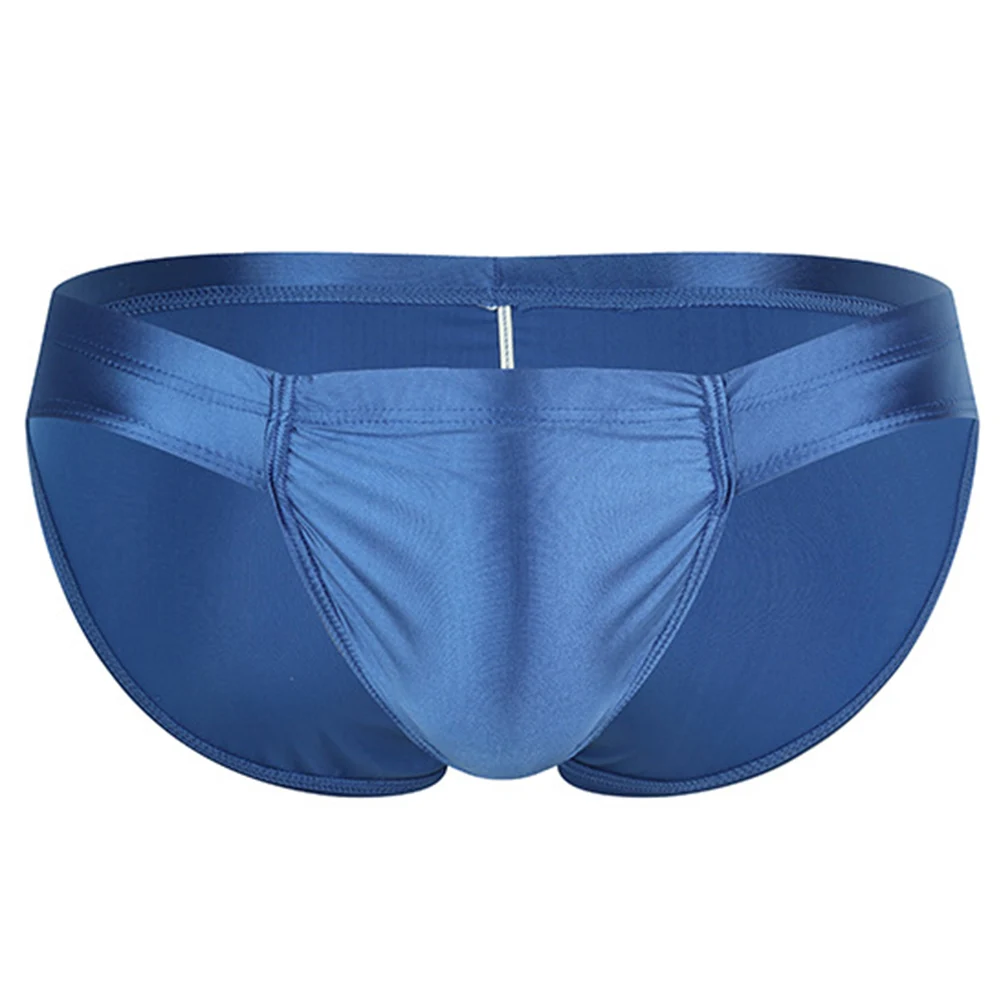 Men Oil Shiny Glossy Low Waist Briefs Breathable Underwear Panties Underpants U Convex Pouch Briefs Calzoncillos Slips Hombre
