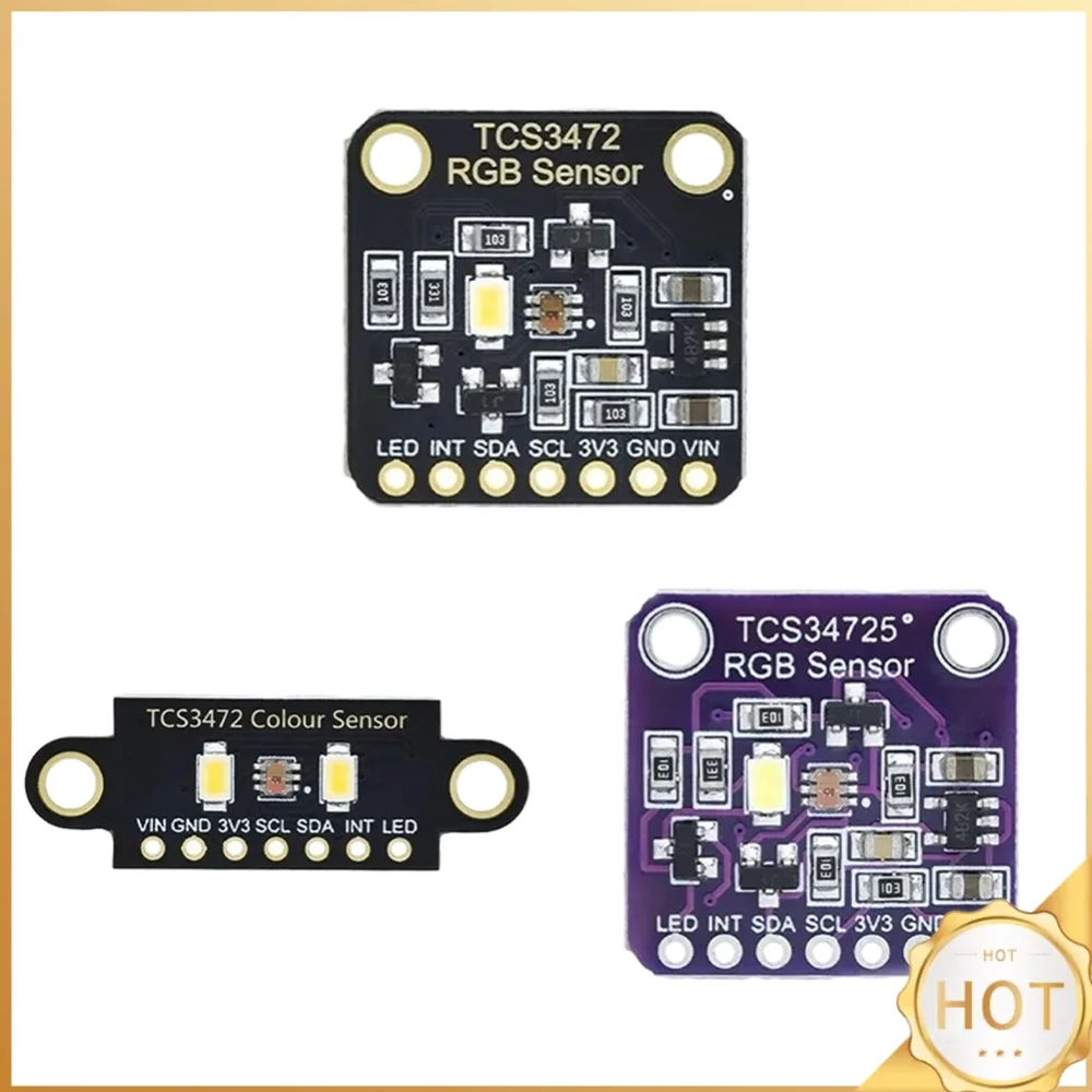 TCS34725 RGB Development Board 3.3V/5V Color Sensing Module RGB Color Detector Sensor Module for Arduino