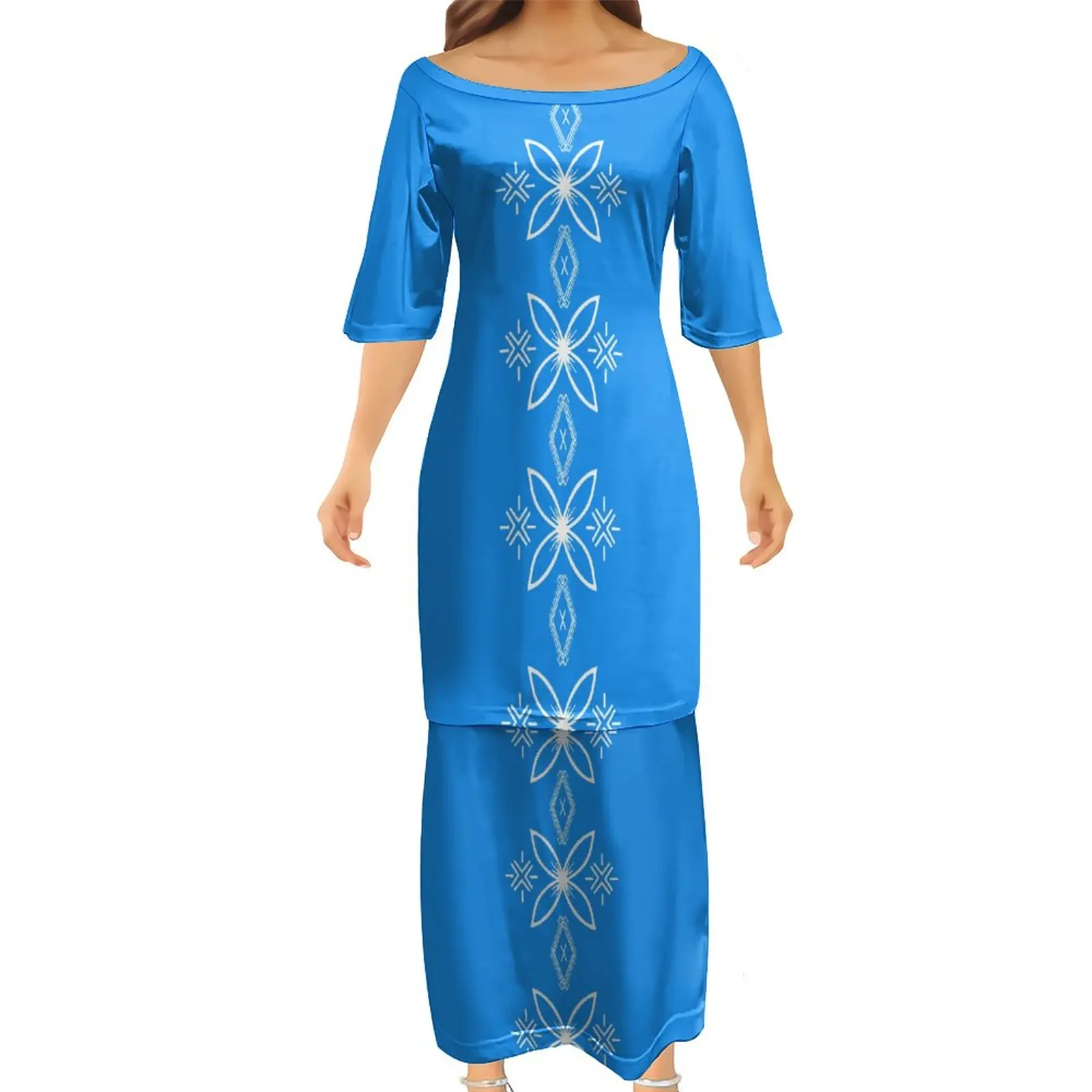 

2022 New Polynesian Tribal Clothing Classic Super Cheap Free Shipping Puletasi WIth Shirts 7XL O-neck Female Puletasi