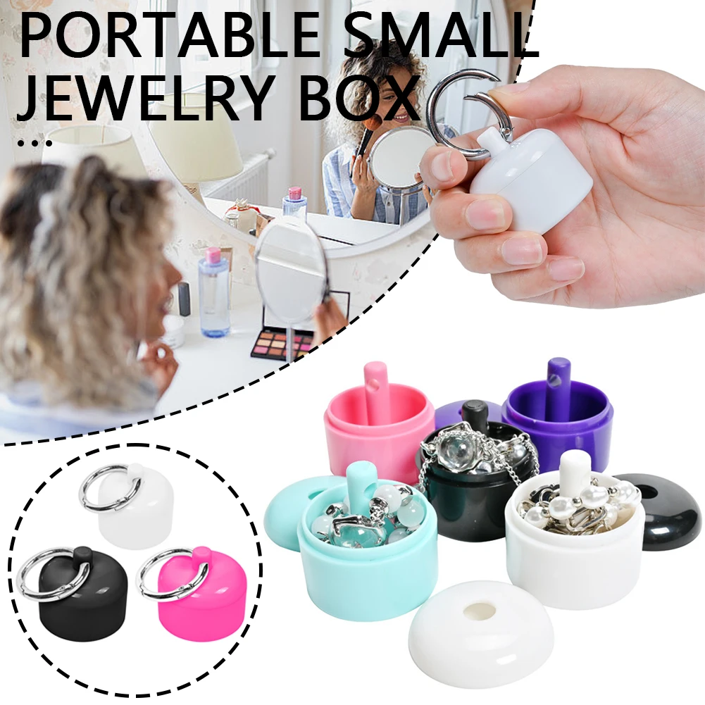 Rings Necklace Box Keyclip Dustproof Sealing Jewelries Case Keyclip For Outdoors