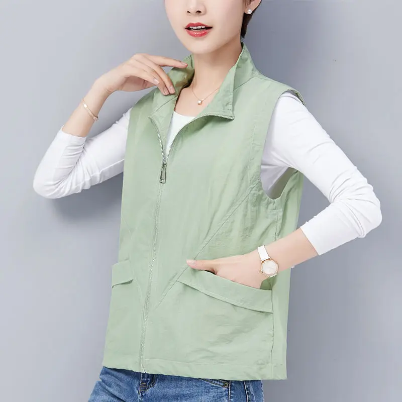 Gilet ort léger et décontracté pour femmes, vêtements de Protection solaire, tissu en Nylon pour les déplacements, pour personnes d'âge moyen et ly Faion